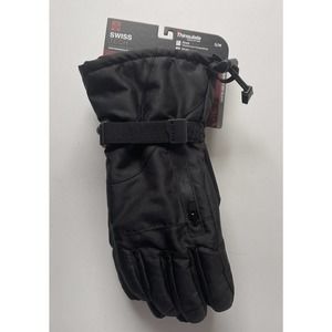 Swiss Tech Men's 3M Black Thinsulate Premium Ski Gloves Size S/M- NWT